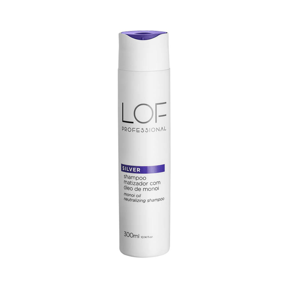 Shampoo Silver LOF Professional - matização anti-amarelo na lavagem para cabelos descoloridos
