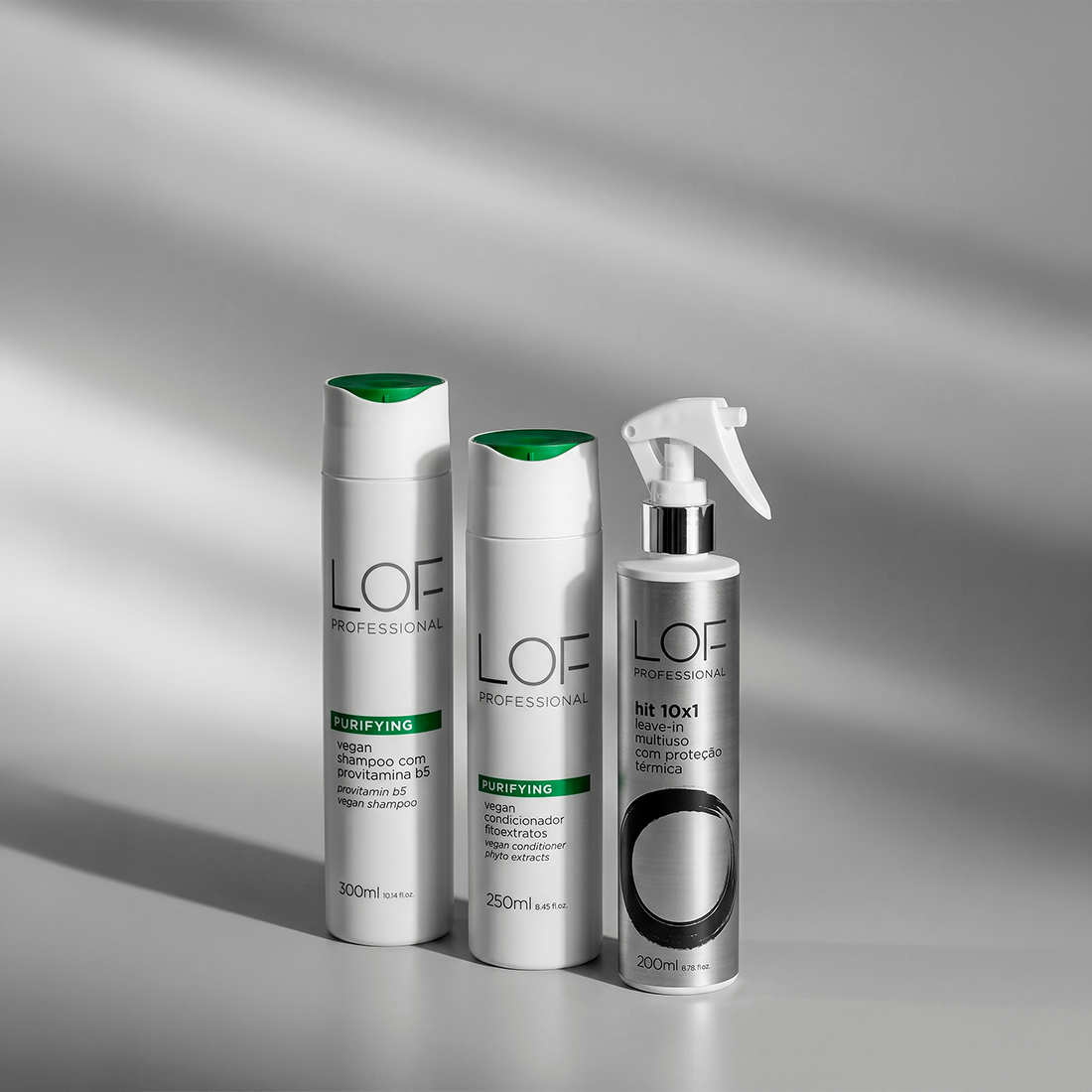 Kit Detox e Pureza (Shampoo, Condicionador Purifying e Leave-in Hit 10x1)