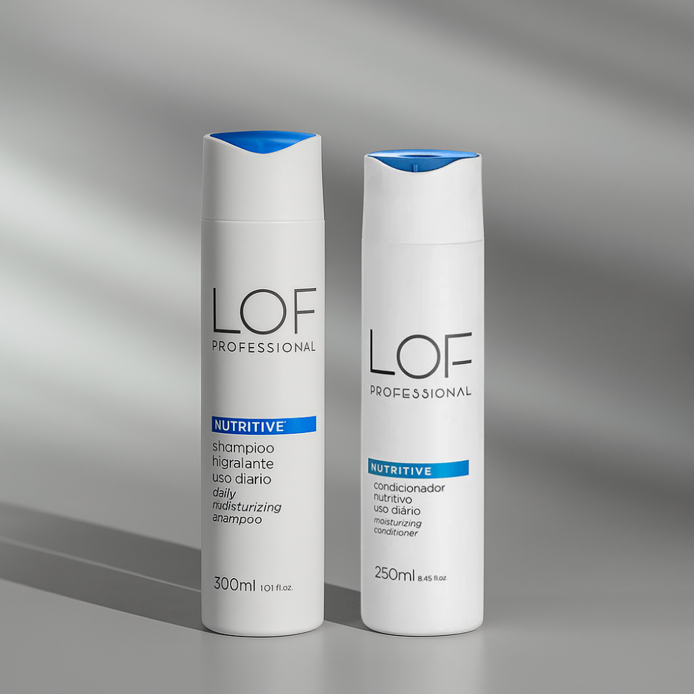 Kit Nutritive LOF Professional - shampoo e condicionador para hidratação e nutrição diária de cabelos ressecados