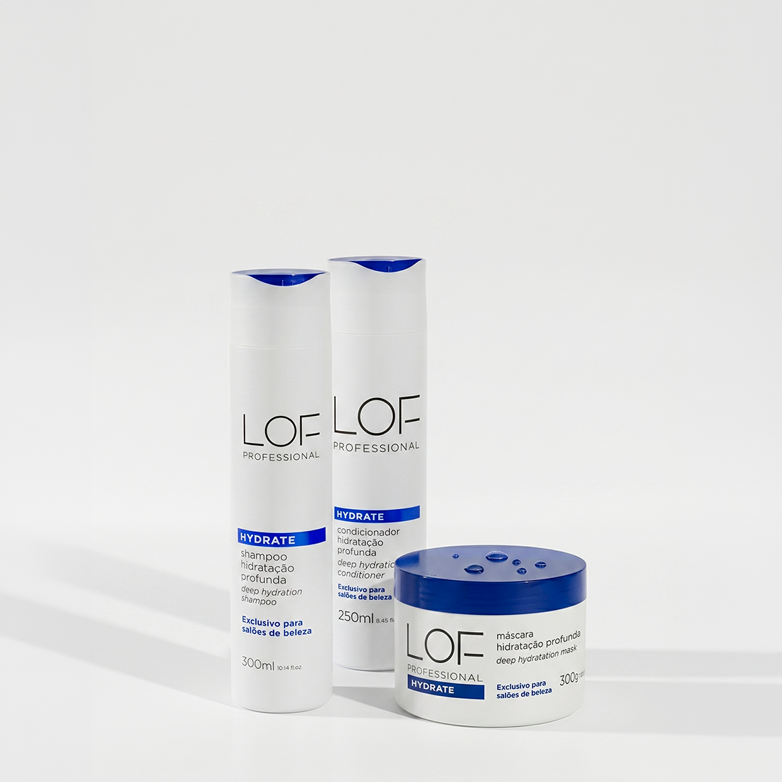 Kit Hydrate LOF - cronograma completo anti-efeito palha para todos os tipos de cabelo