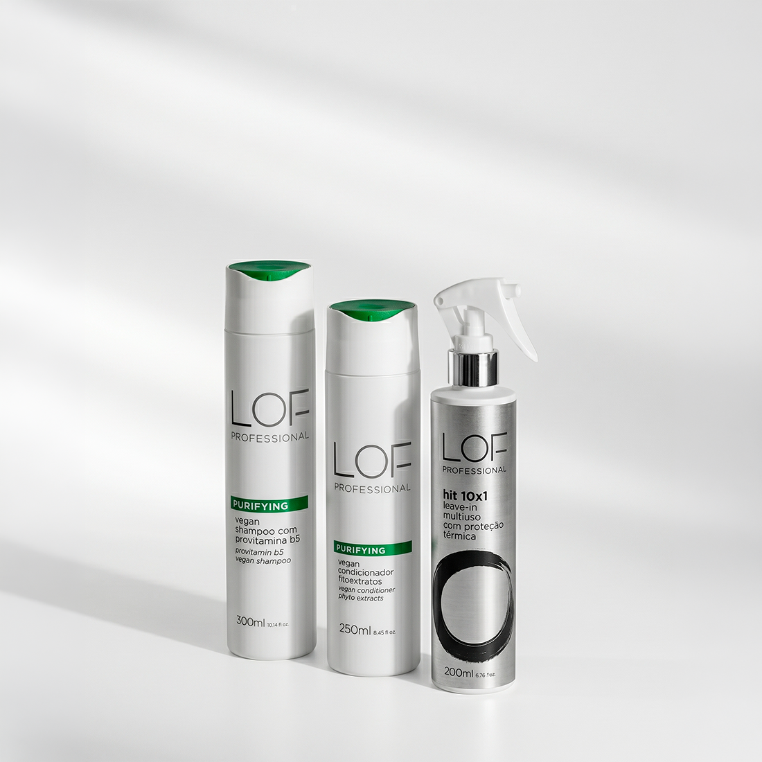 Kit Detox e Pureza (Shampoo, Condicionador Purifying e Leave-in Hit 10x1)