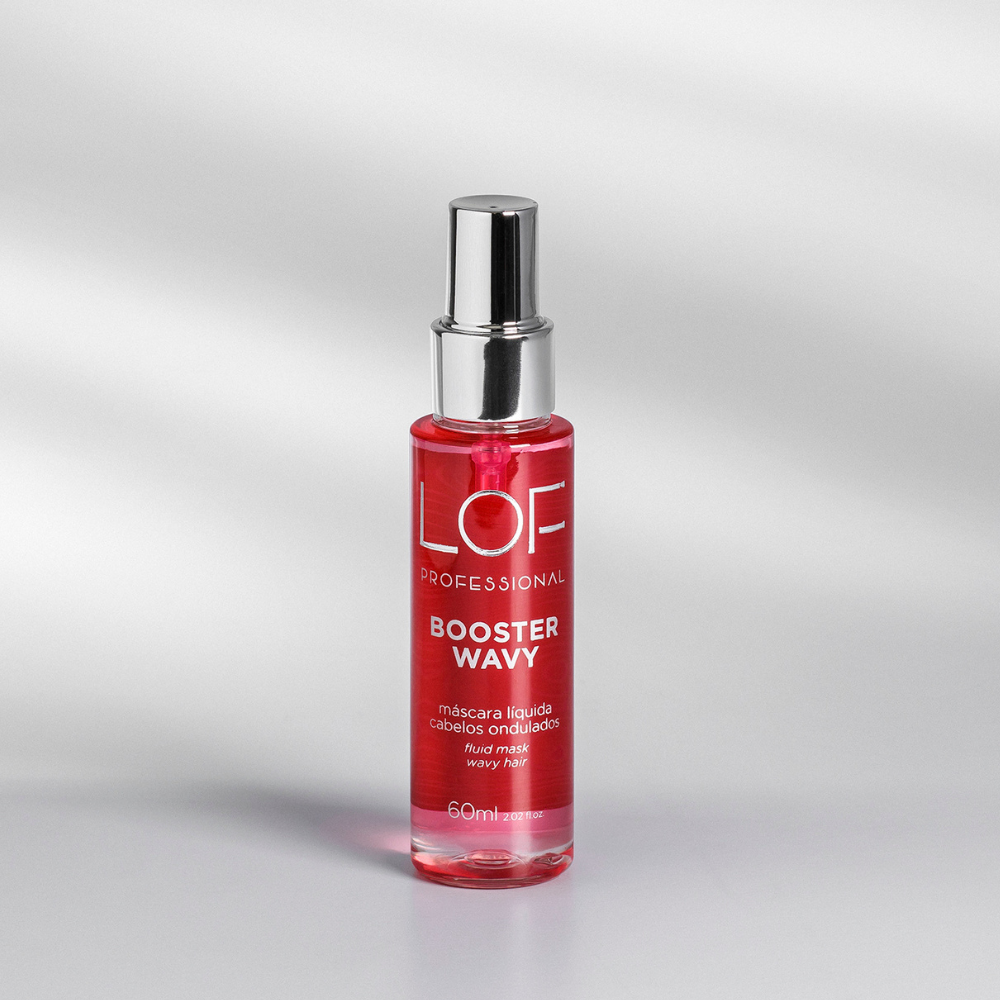 Máscara Líquida Booster Wavy 60ml LOF Professional - fluído emoliente concentrado para definir cachos e ondas