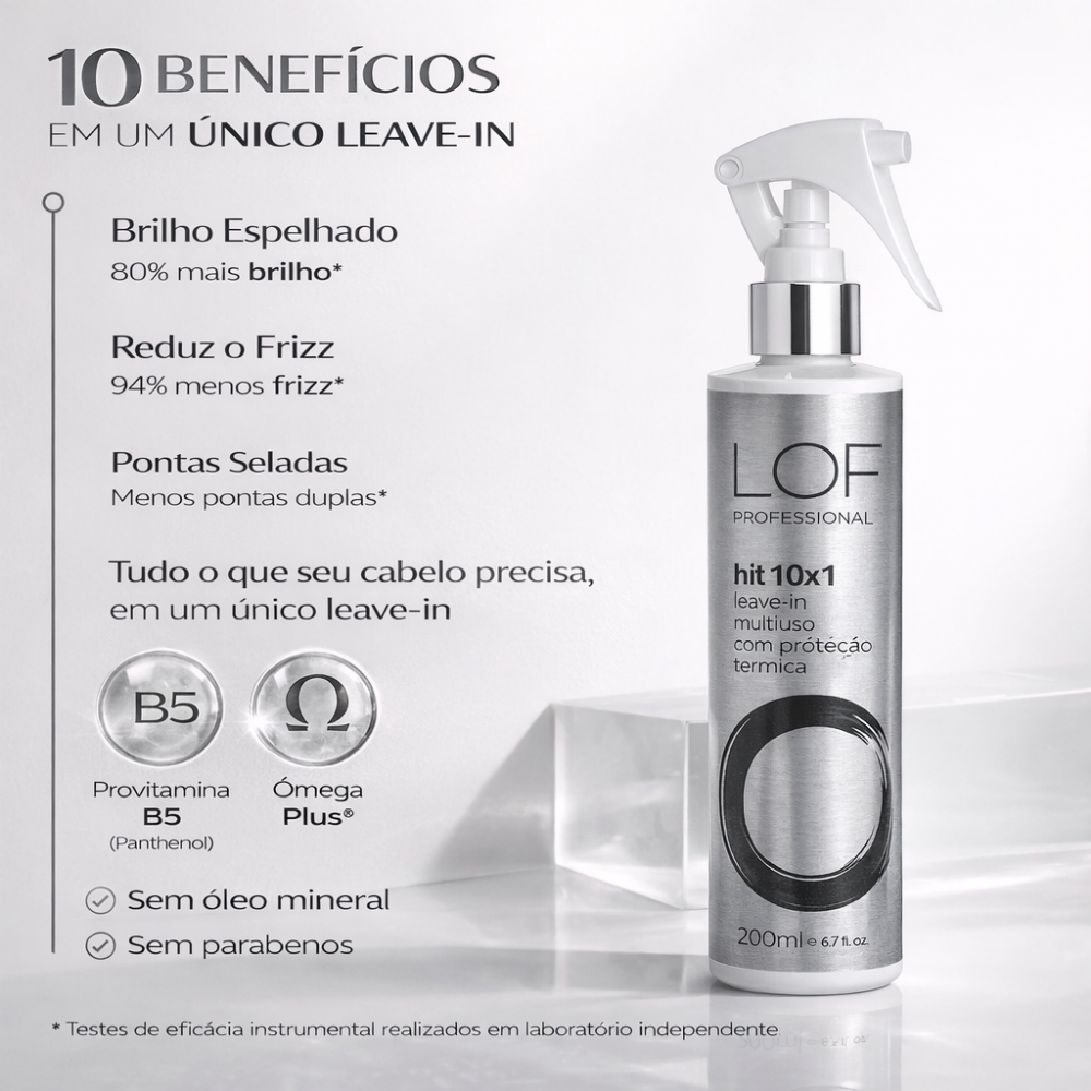 Hit 10x1 LOF - anti-frizz de longa duração para cabelos perfeitos