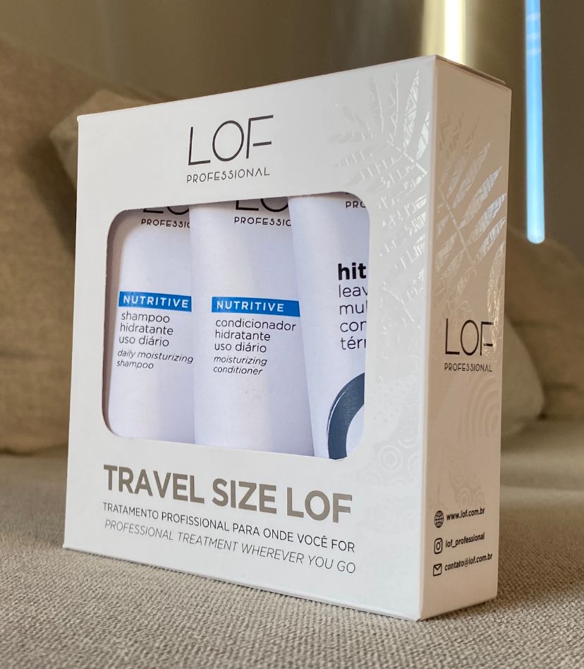 Kit Travel Size LOF - produtos capilares compactos para manter cabelos perfeitos em qualquer destino