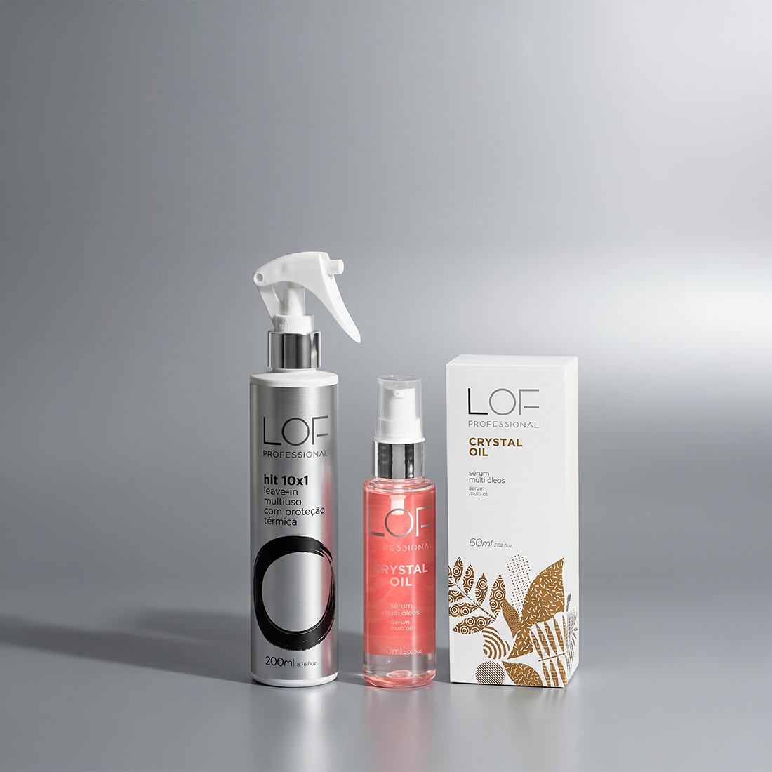 Kit Brilho e Proteção (Leave-in Hit 10x1 e Sérum Crystal Oil)